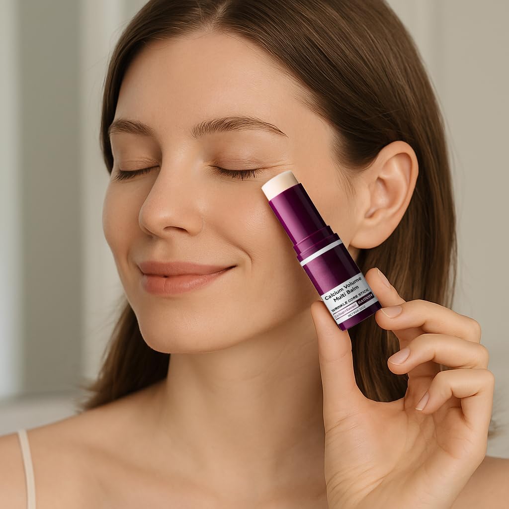 Euralissea Calcium Volume Multi Balm 2-Pack – Anti-Aging Stick with Collagen for Wrinkles, Hydration & Firming, Eyes, Neck & Smile Lines