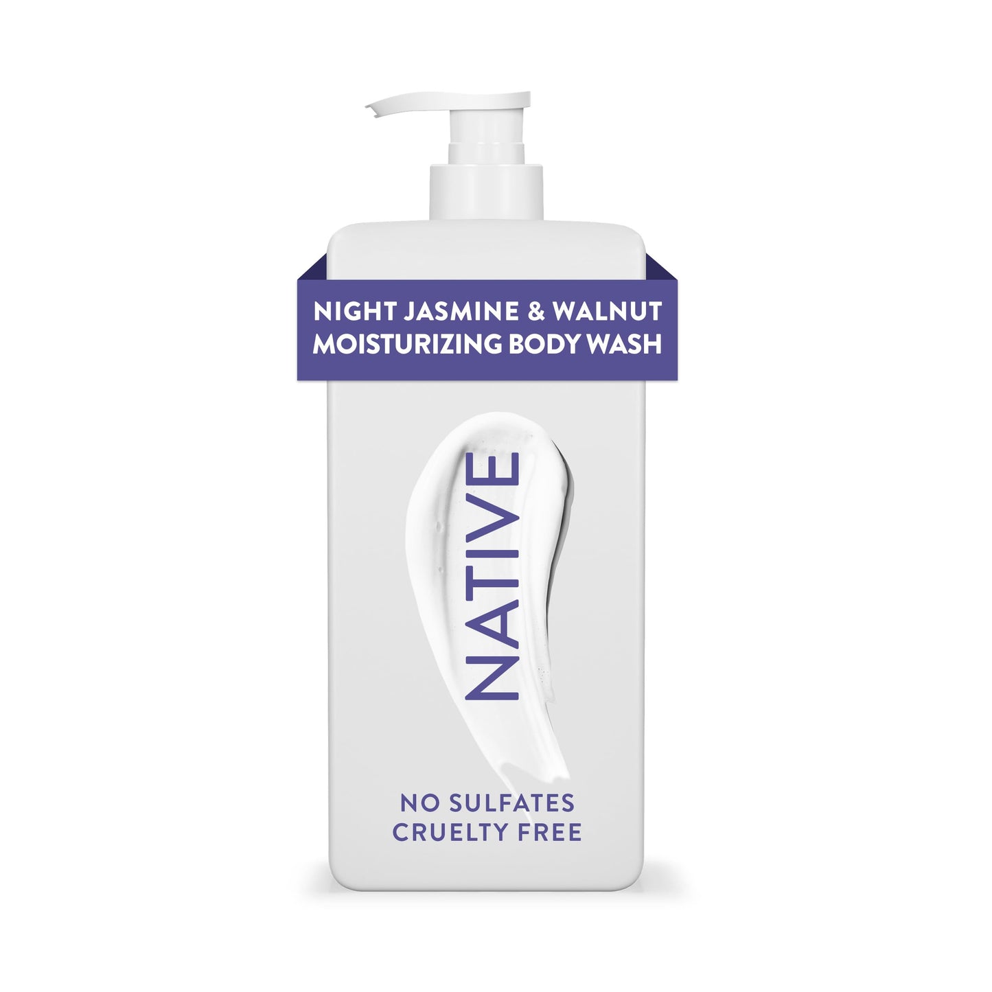 Native Night Jasmine & Walnut Moisturizing Body Wash, 18 oz – Sulfate, Paraben & Dye Free, Softens & Hydrates Skin for Men & Women