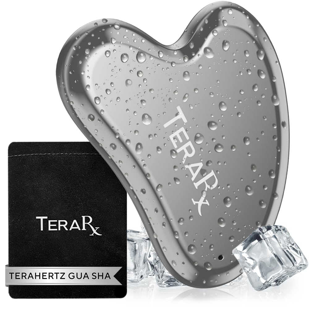 TeraRX Terahertz Gua Sha – 100% Authentic Stone Facial Tool for Lymphatic Drainage, Puffiness Reduction & Facial Tension Relief