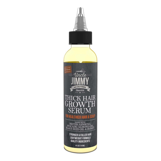 Uncle Jimmy Thick Hair Growth Serum, Hair Growth Treatment, Anti Hair Loss, Promotes Thicker, Stronger Hair for Men & Women 4 Fl Oz