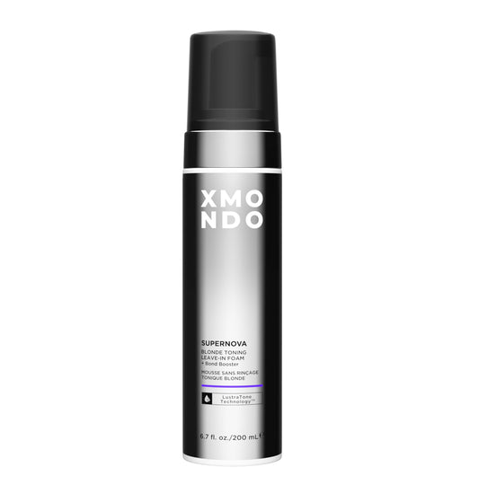 XMONDO Hair Supernova Blonde Toning Leave-In Foam | Vegan Toner for Blonde, Highlighted & Gray Hair | Reduces Brassy & Yellow Tones, 6.7 Fl Oz