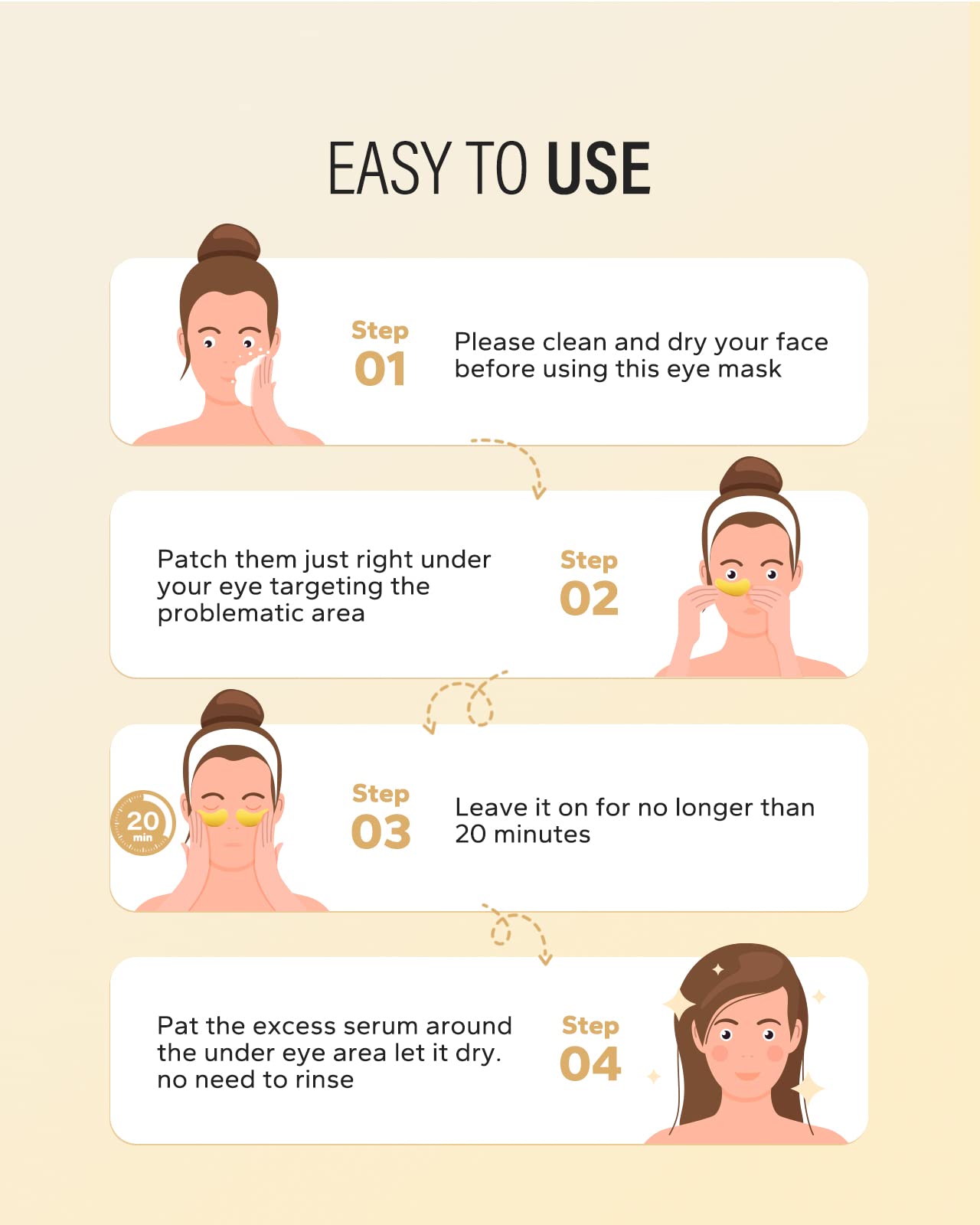 Maskiss 24K Gold Under Eye Patches (25 Pairs) – Collagen Eye Mask for Dark Circles, Puffy Eyes & Wrinkles, Hydrating Under Eye Skincare Treatment