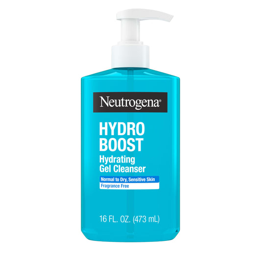 Neutrogena Hydro Boost Hydrating Face Wash with Hyaluronic Acid, Fragrance-Free Foaming Facial Cleanser & Makeup Remover, 16 fl. oz