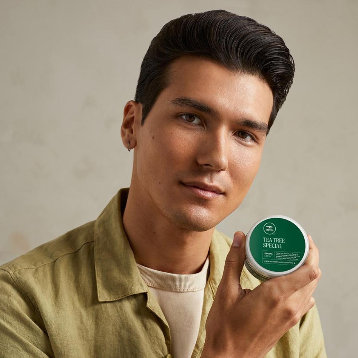 Tea Tree Shaping Cream, Hair Styling Cream, Long-Lasting Hold, Matte Finish, For All Hair Types, 3 oz