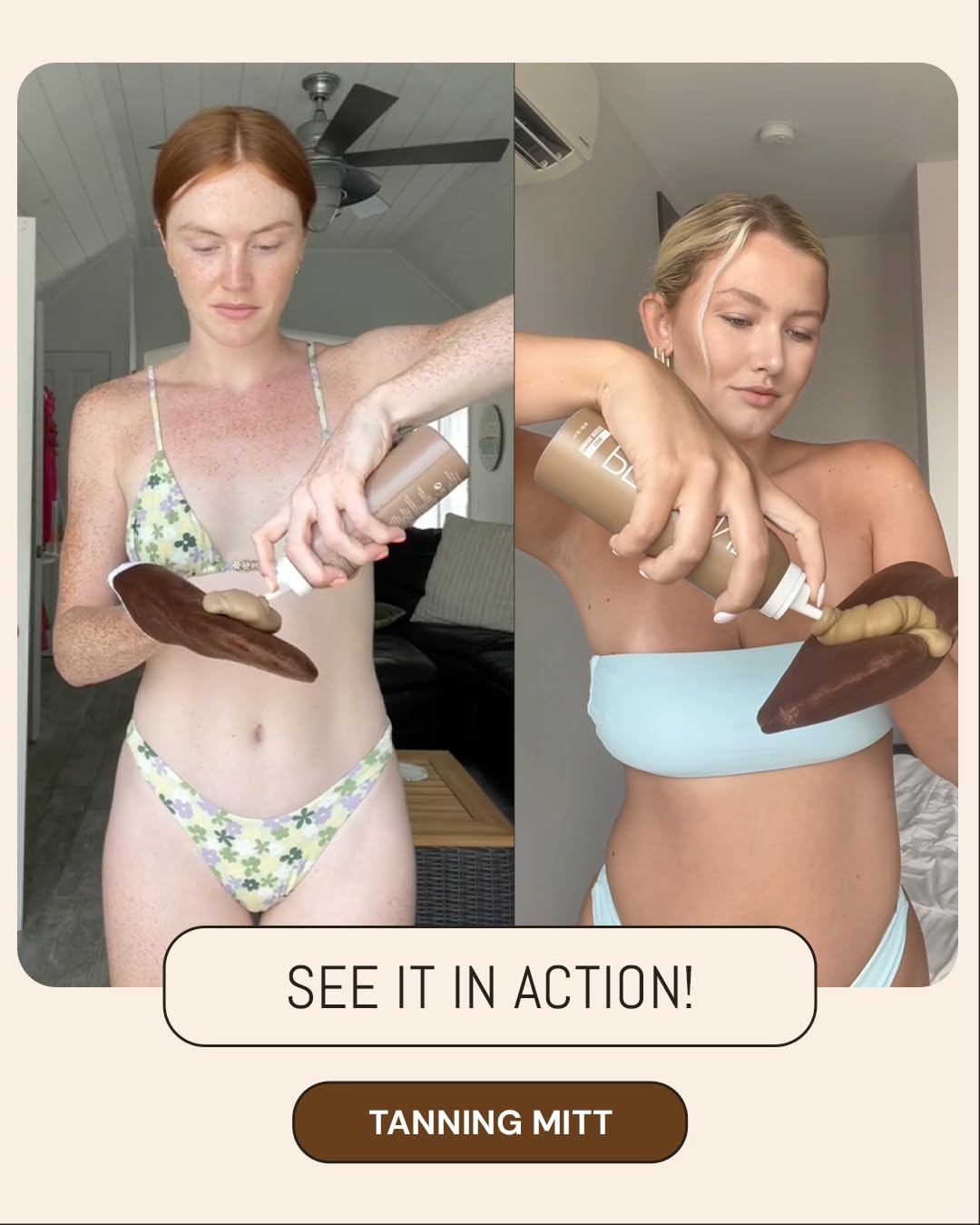 Peta Jane Sunless Tan Applicator Mitt - Made in the USA - Streak-Free, Washable, Reusable, Ensures Even Application, 1 Pack