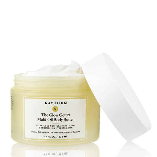 Naturium The Glow Getter Whipped Multi-Oil Body Butter, Firming Cream & Body Moisturizer with Shea Butter, 7.7 fl oz