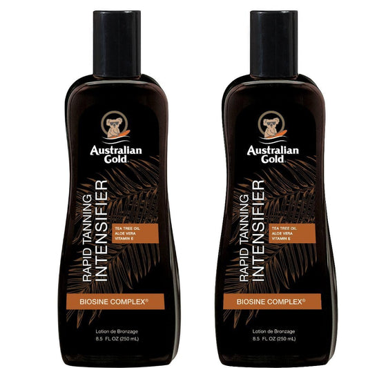 Australian Gold Rapid Tanning Intensifier Lotion, 8.5 Fl Oz, with Tea Tree Oil, Aloe Vera and Vitamin E (2 Pack)