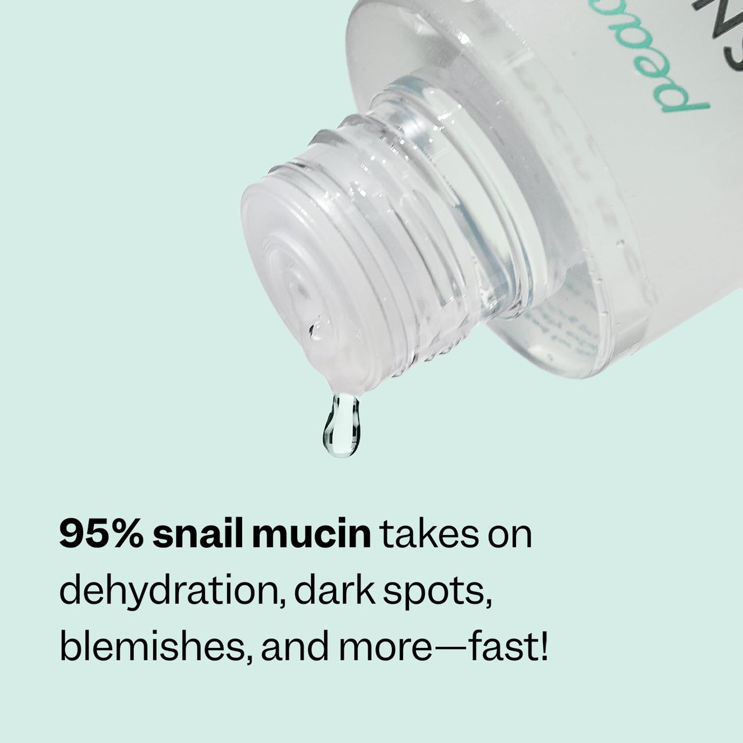 Peach Slices Snail Rescue Blemish Toner – 95% Snail Mucin, Pore Cleansing, Hydrating & Balancing, CICA, Hyaluronic Acid, 4.05 oz