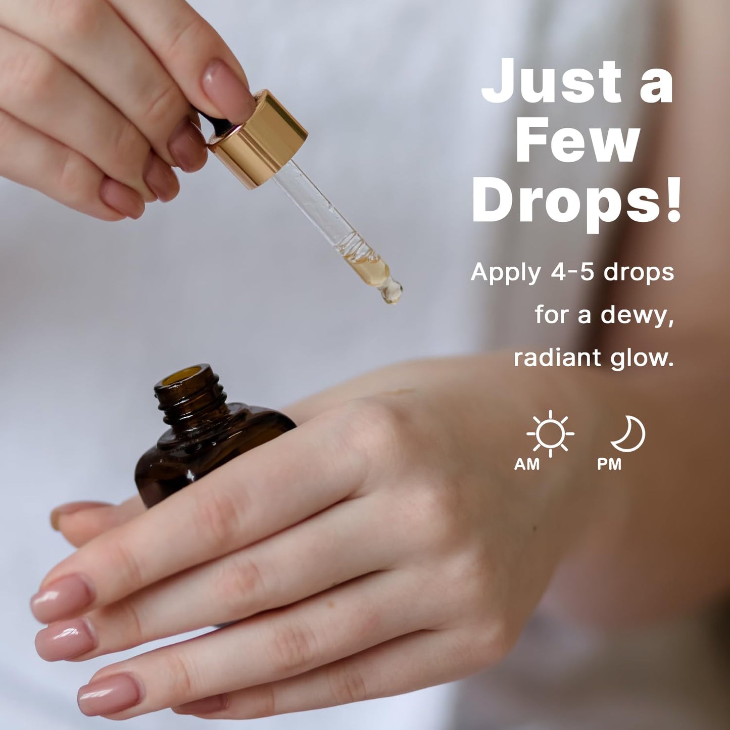 USDA Organic Face Oil – Brightening & Smoothing Lightweight Facial Oil for Dry/Sensitive Skin with Moringa, Jojoba & Argan, USA Made