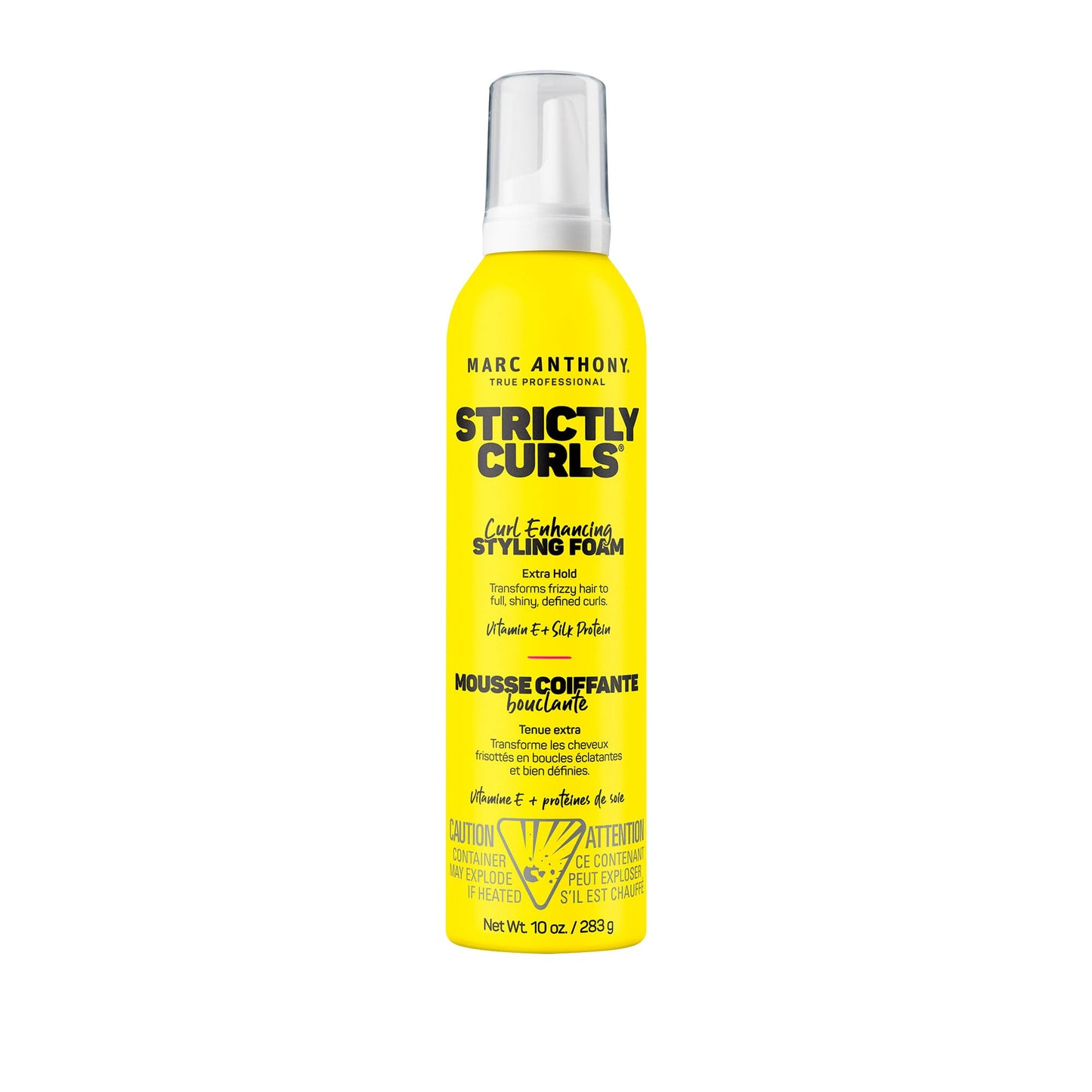 Marc Anthony Strictly Curls Styling Foam - Extra Hold Curl Enhancer with Vitamin E & Silk Proteins - Defines, Adds Shine & Fights Frizz, Sulfate-Free
