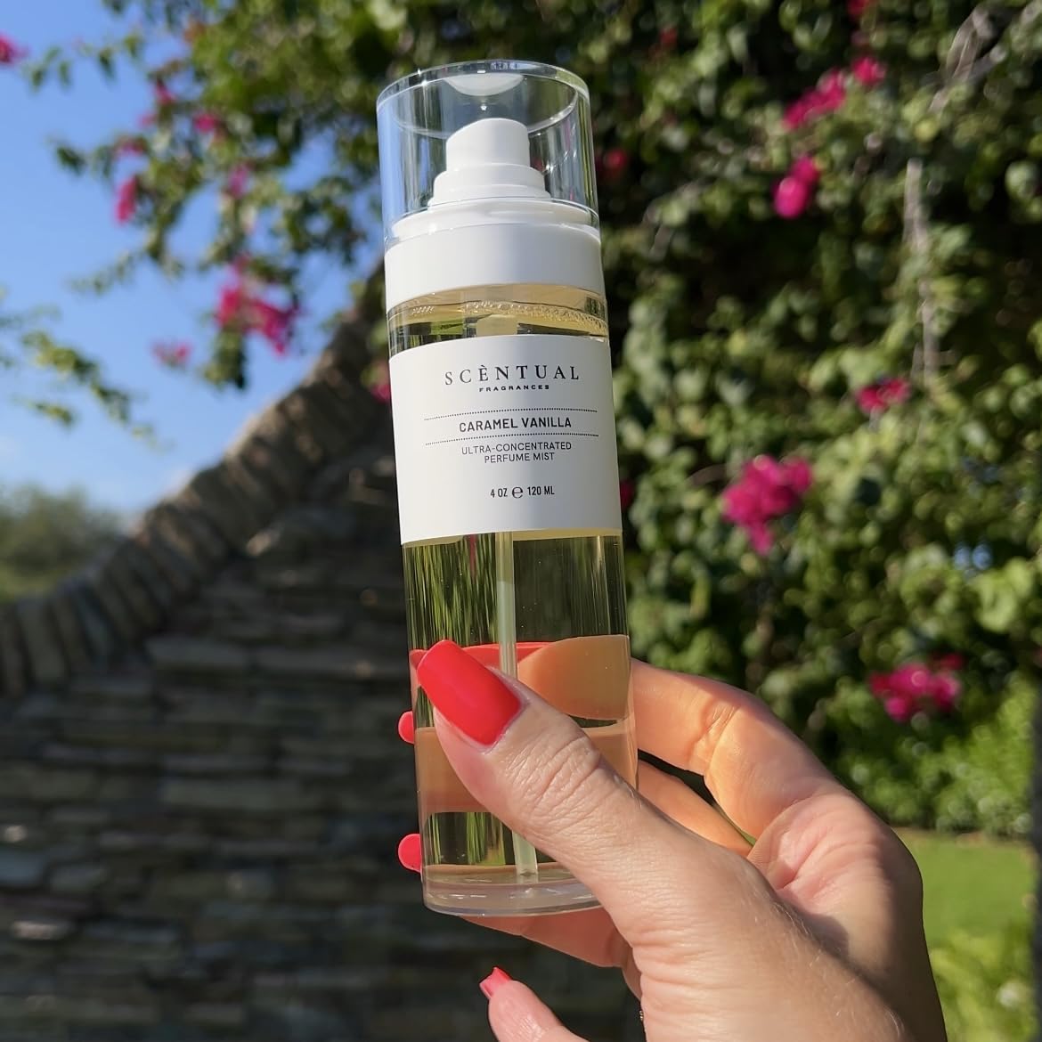 Scentual Fragrances Ultra-Concentrated Hair & Body Perfume Mist for Women – Long Lasting Gourmand Scent, Vegan & Cruelty Free, Caramel Vanilla