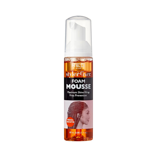 Red by Kiss Foaming Mini Travel Mousse – Hibiscus & Shea Butter, Anti-Frizz Curl Defining Wrap Foam, Adds Shine & Nourishes Dry Hair