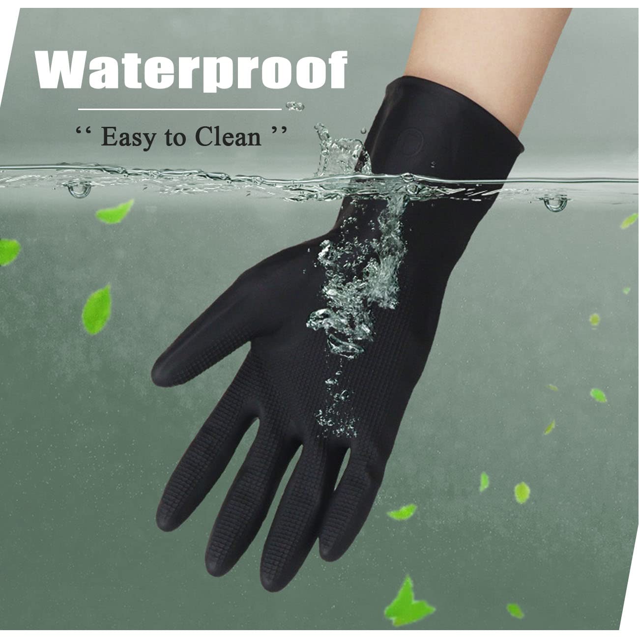 VOVCIG Hair Dye Gloves,Professional Hair Coloring Accessories for Hair Salon Hair Dyeing,2pcs（1 left+1 right）,black