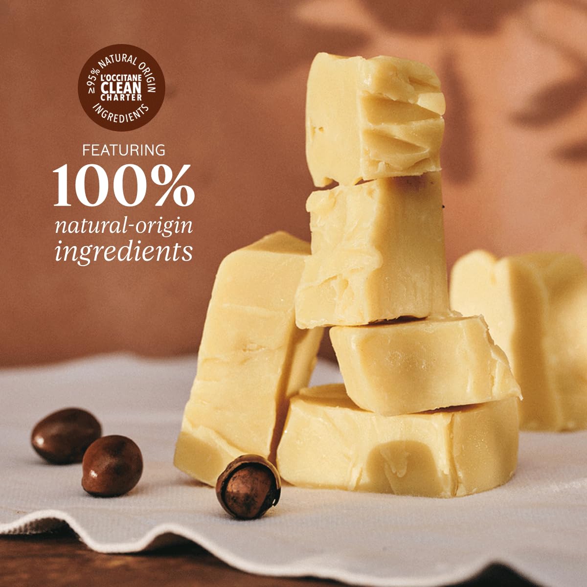 L'OCCITANE Organic Pure Shea Butter – Nourishing Multipurpose Balm for Skin & Hair with Vitamin E, Softening & Protects from Dryness