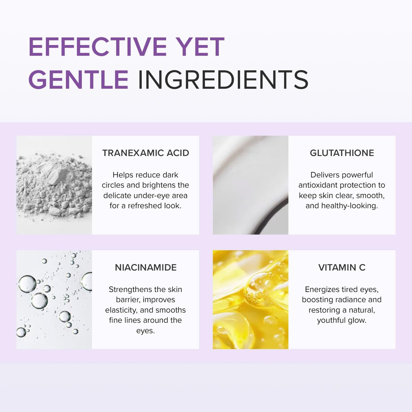 Mary&May Tranexamic Acid + Glutathione Eye Cream for Dark Circles, Hyperpigmentation, Wrinkles & Fine Lines, Niacinamide & Vitamin C, 1.01 oz