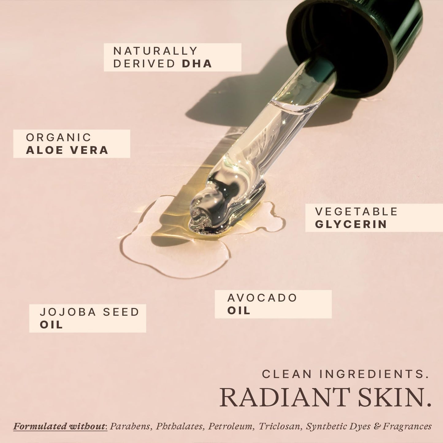 Self Tanning Drops for Face & Body – Medium Shade, Natural & Organic Ingredients, Moisturizing Bronzing Tanner, USA Made, Toxin-Free Fake Tan