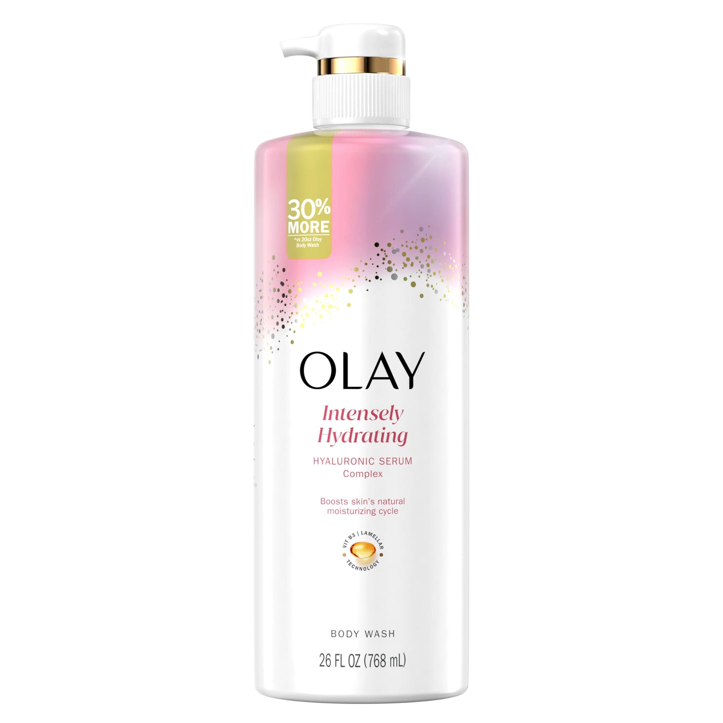 Olay Body Wash for Women with Hyaluronic Acid & Vitamin B3, Deeply Hydrating, Paraben & Phthalate Free, All Skin Types, 26 fl oz