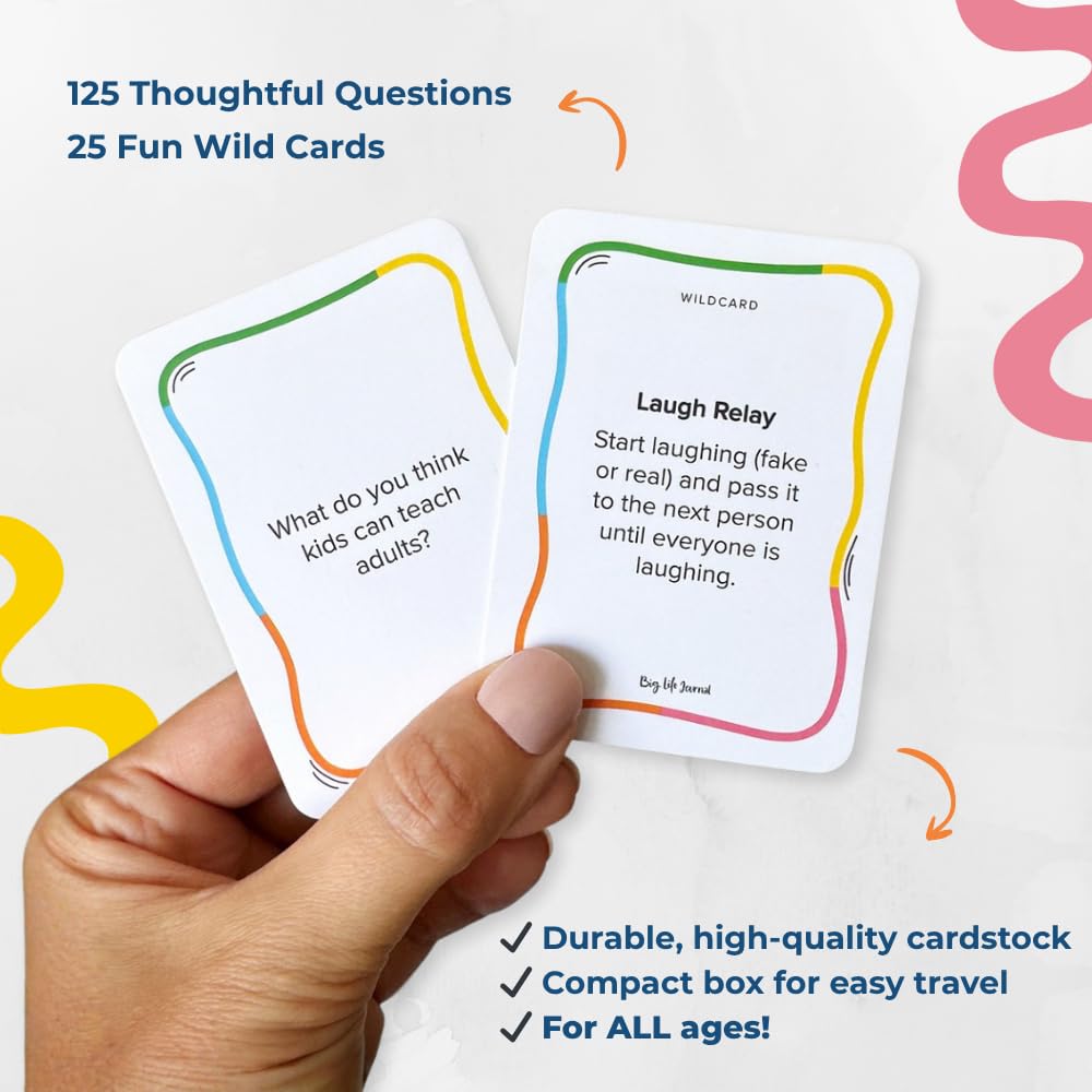 Big Life Journal Sharing Joy Family Cards - 150 Conversation Prompts to Connect, Spark Meaningful Talks, and Bring Families Closer Together