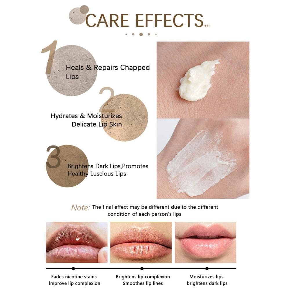 Lip Lightening Scrub Balm Fade Dull Lips Moisturizing Reduce Pigmentation Anti-Cracking Hyaluronic Acid Brighten Black Lips