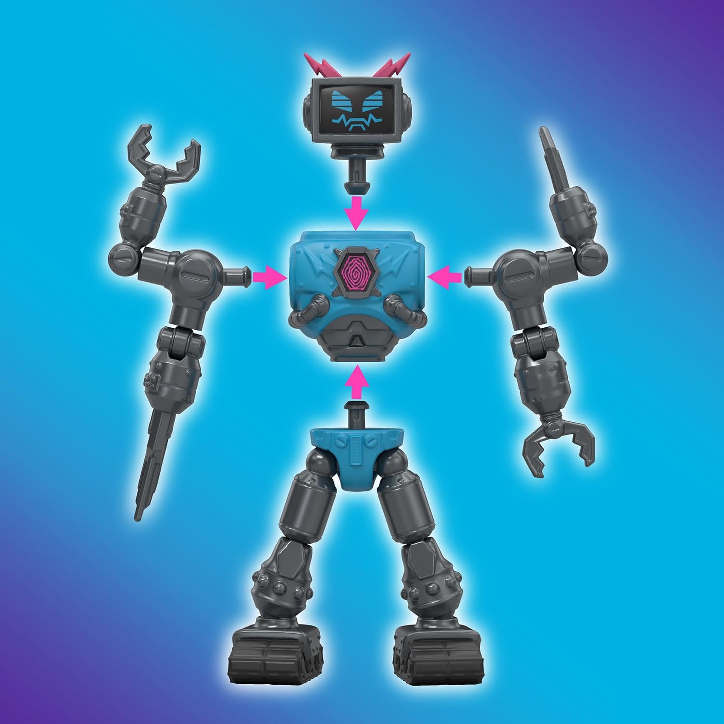 MRBEAST LAB Hybrids Multi-Pack – Mix & Match Action Figures, Golden Panther Dragon Parts, Lab-Bot vs GID Skeleton, Fuse Beast Combos