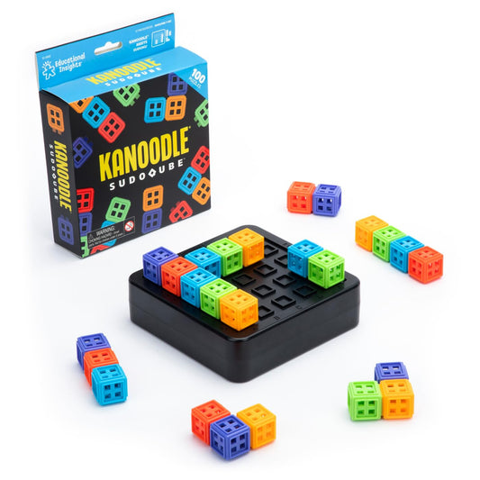 Kanoodle® SudoQube™ – 3D Brain Teaser & Pocket Sudoku Game, Handheld Color Puzzle for Travel, Educational Gift for Kids, Teens & Adults 7+