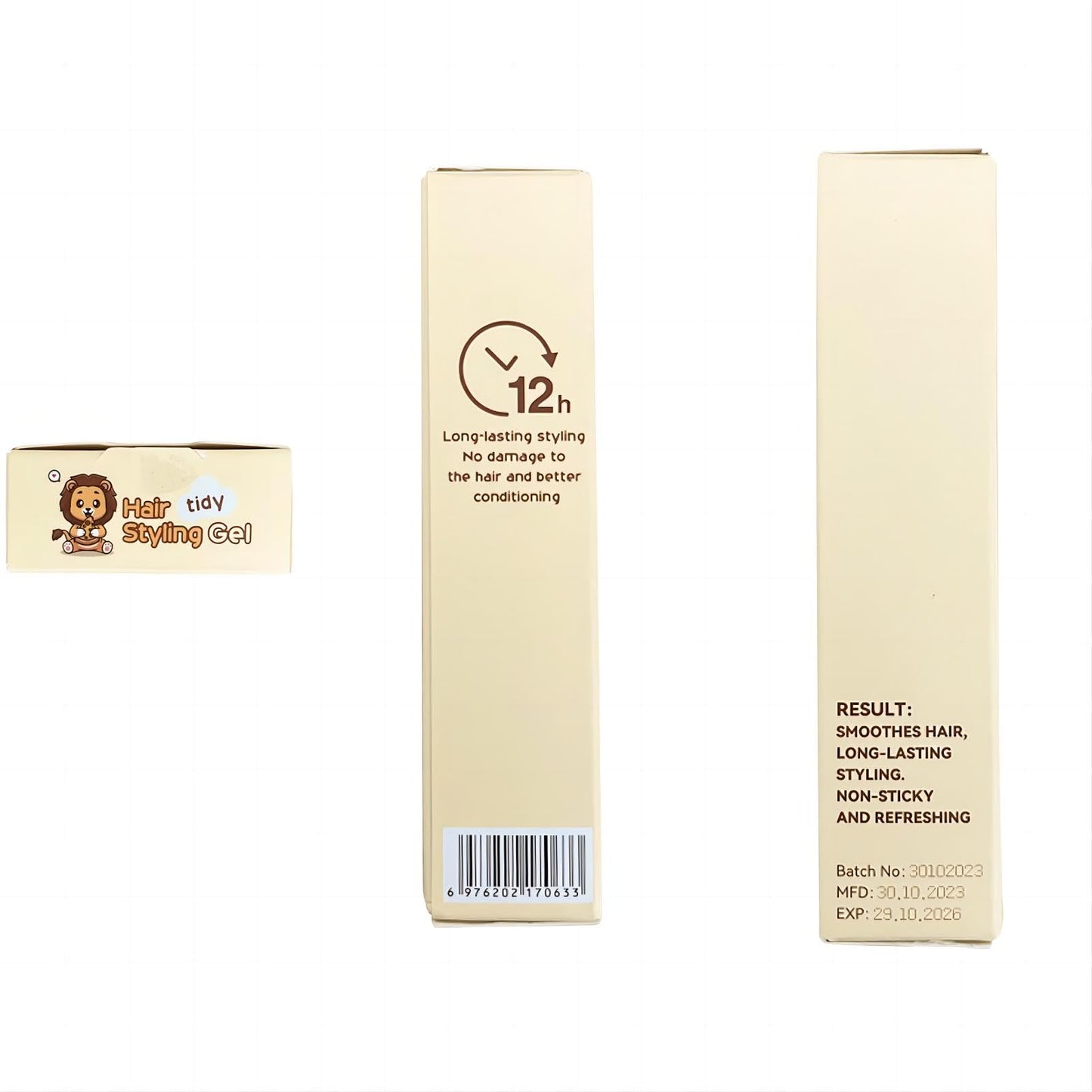 MINXUEYEN Kids Hair Styling Gel & Wax Stick 2-in-1 with Built-in Comb – Natural, Non-Greasy, Easy Styling for Children, Clear, 0.71oz