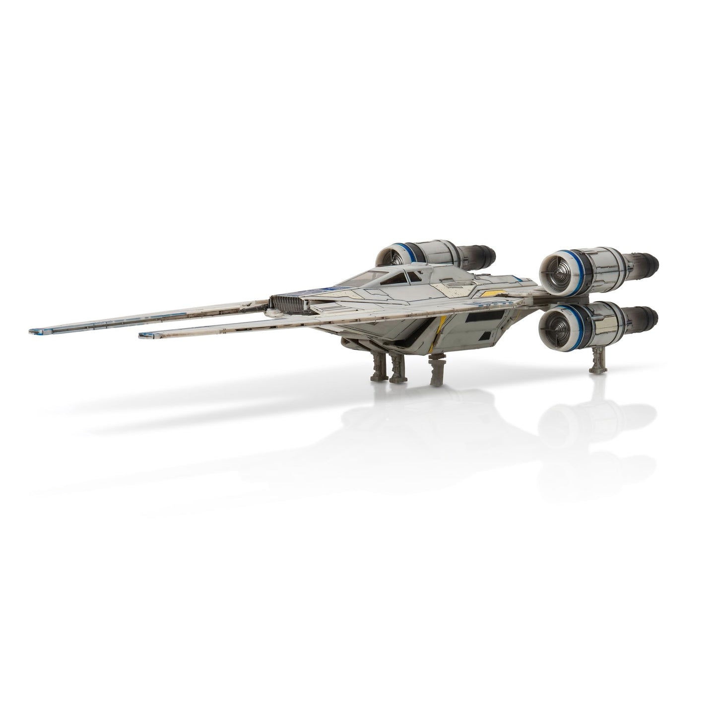 Jazwares Star Wars Micro Galaxy Squadron U-Wing Starfighter, 12" Vehicle with Foldout Wings, Troop Bay, Sniper Gun & 3 Micro Figures