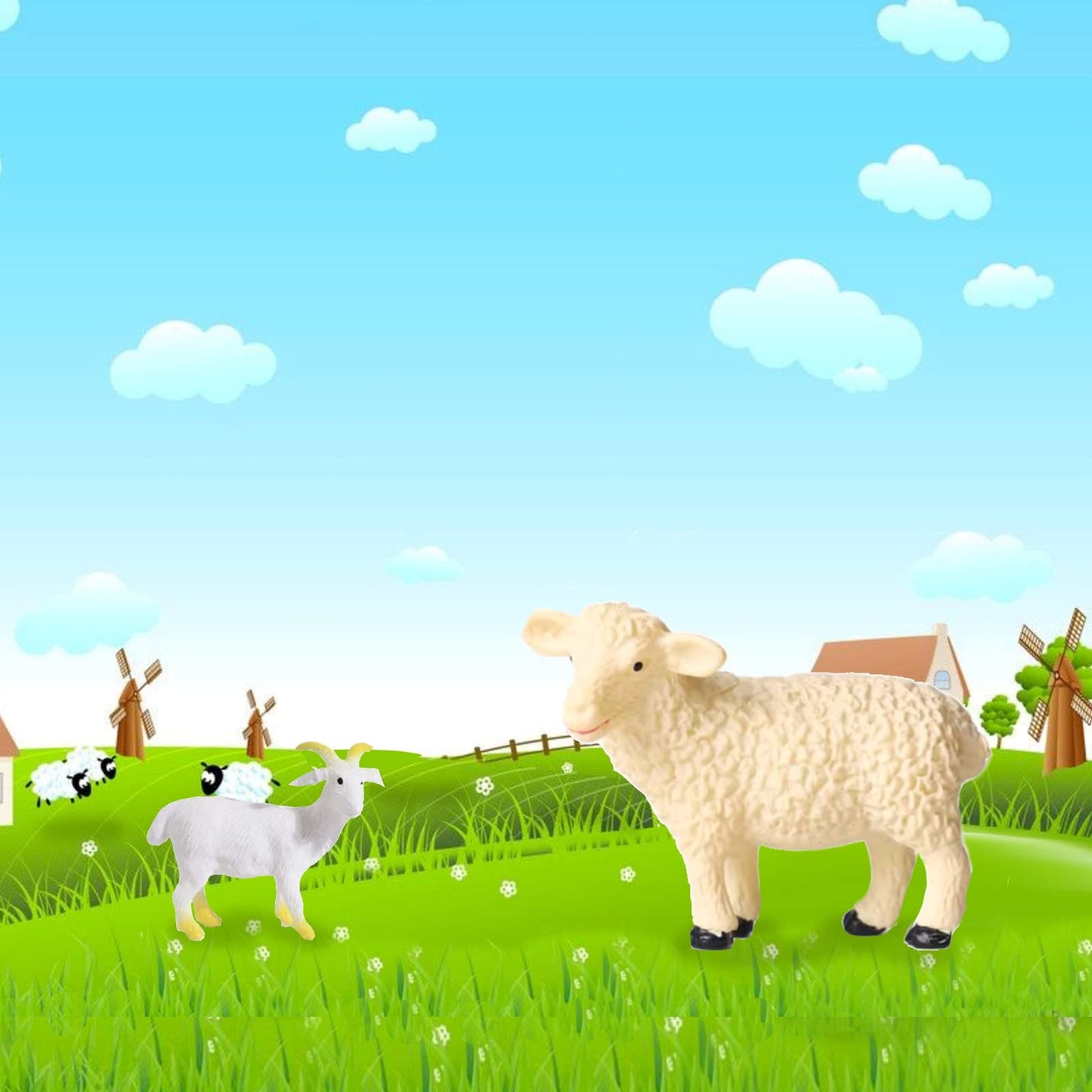 15-Piece Mini Farm Animal Figurines Set – Realistic Plastic Toys for Learning, Play, Cake Toppers, Party Supplies, Easter & Birthday