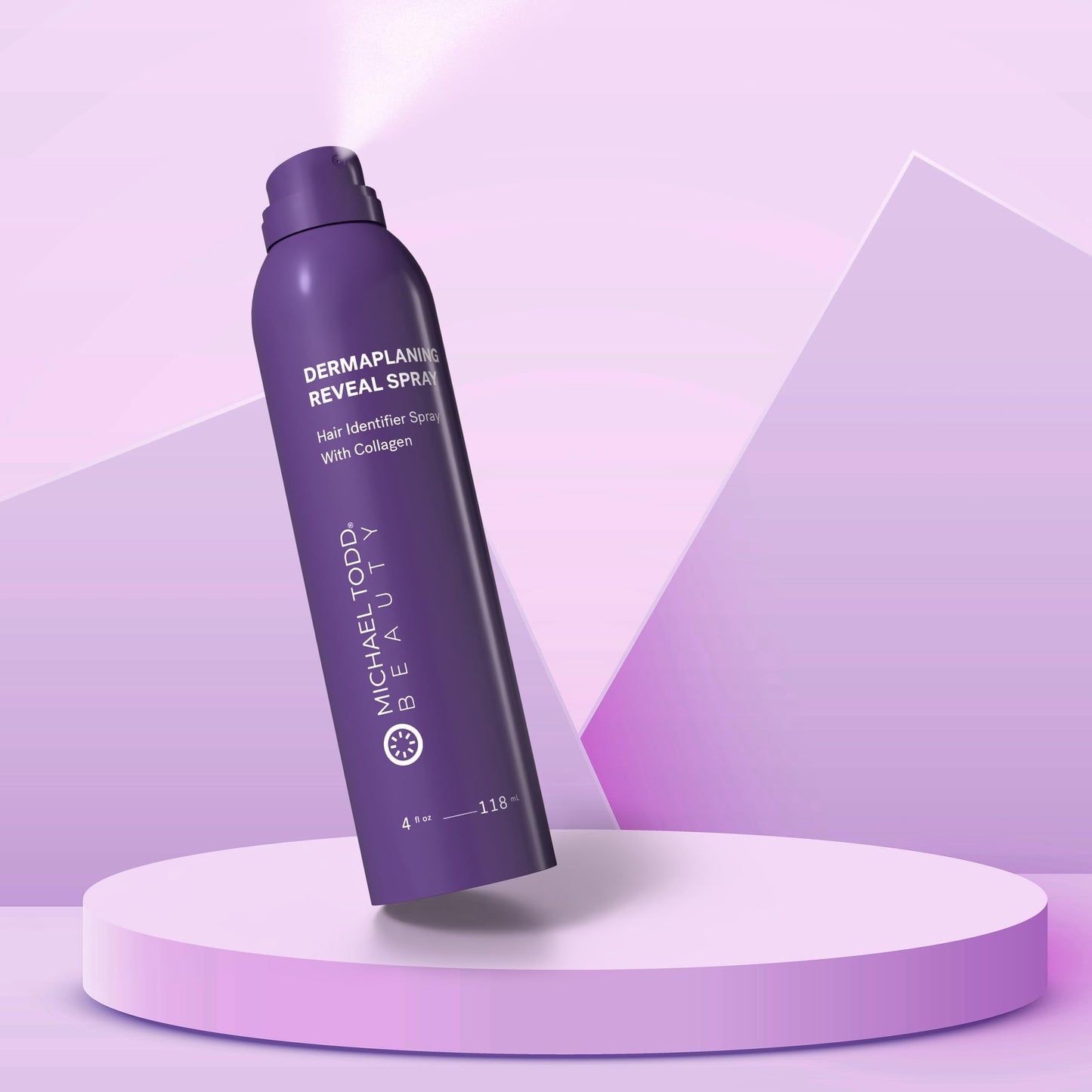 Michael Todd Beauty Sonicsmooth Hair Identifier Spray, Collagen Mist for Face Shaving & Dermaplaning, Highlights Peach Fuzz, 4oz