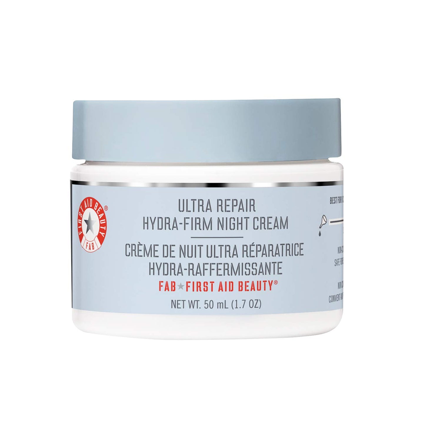 First Aid Beauty Ultra Repair Hydra-Firm Night Cream - Deeply Hydrating, Anti-Aging, Alcohol-Free, Sensitive Skin, 1.7 oz