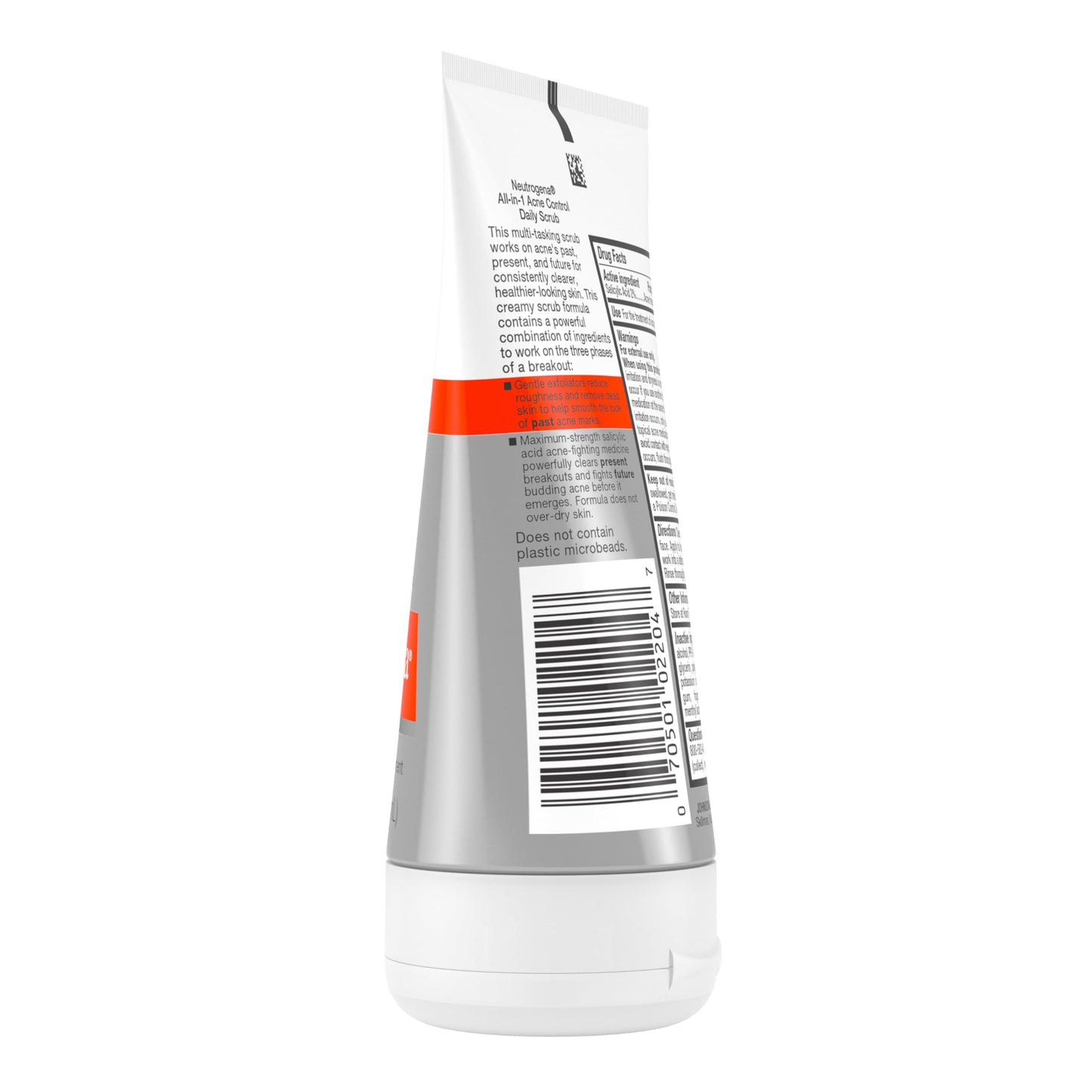 Neutrogena All-In-1 Acne Control Daily Face Scrub to Exfoliate and Treat Acne, Salicylic Acid Acne Treatment, 4.2 fl. Oz (Pack of 3)