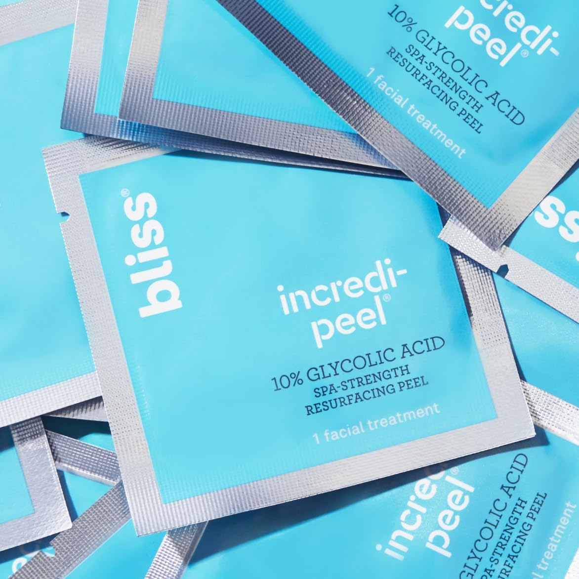 Bliss That’s Incredi-Peel Glycolic Resurfacing Pads – Exfoliating & Brightening Face Pads for Fine Lines & Discoloration – 15 Ct, Vegan & Cruelty-Free