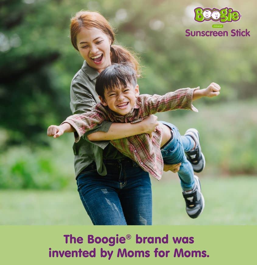 Boogie Block Baby Sunscreen Stick SPF 50 - Mineral, Water-Resistant, Vegan, Fragrance-Free, Travel Size for Kids, 2 Pack, FSA/HSA Eligible