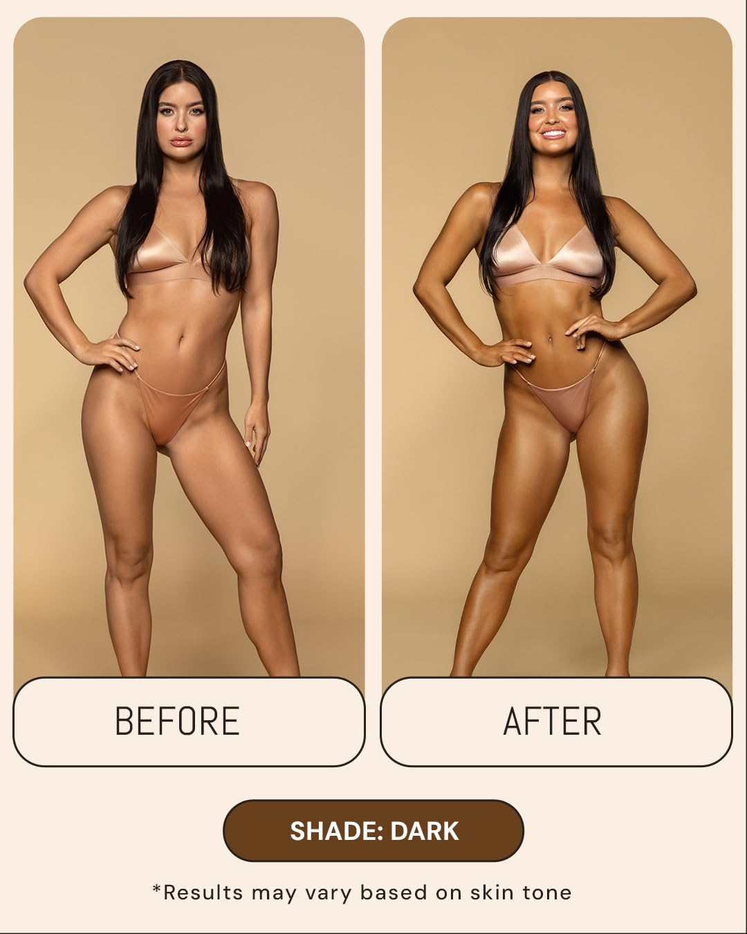 Dark Tanning Mousse 7oz - Made in the USA - Streak-Free, Lightweight, Non-Sticky, Fast-Absorbing, Vegan, Sunless Tanner for All Skin Types