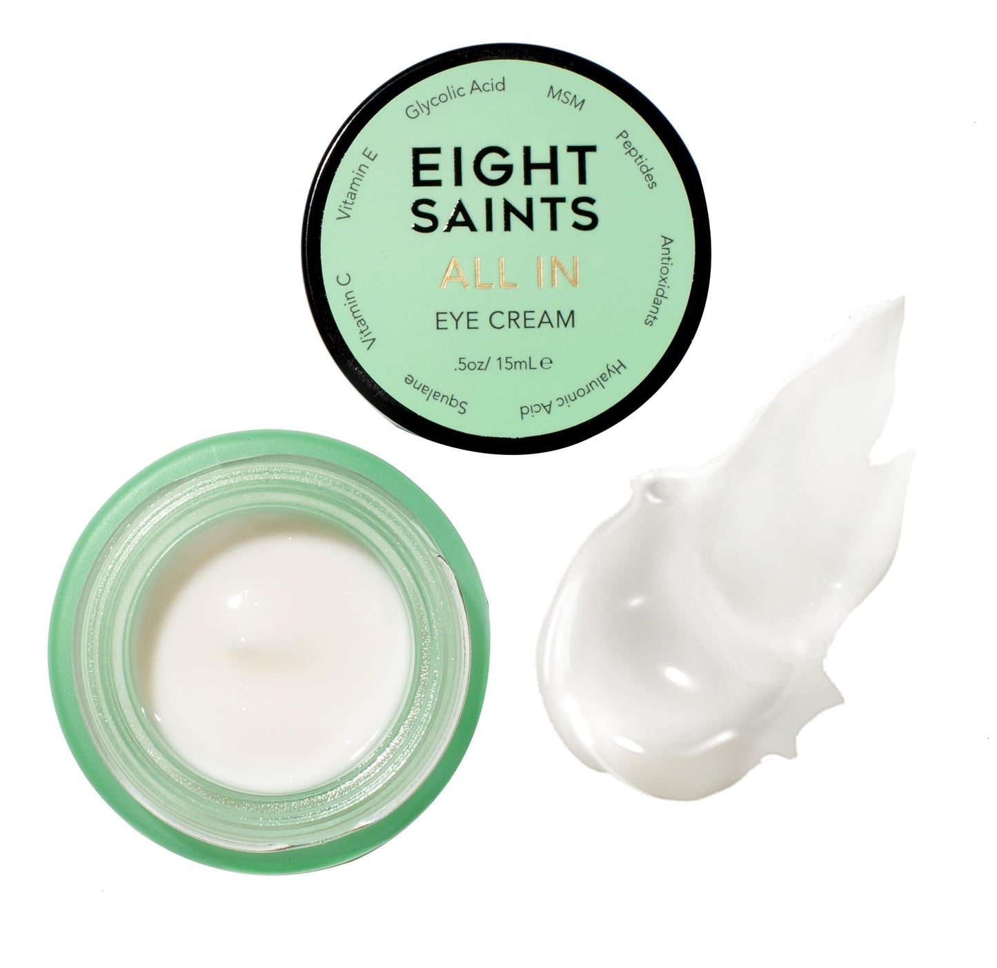 Eight Saints All-In-One Eye Cream – Natural Organic Anti-Aging Treatment for Dark Circles, Puffiness, Wrinkles & Under Eye Bags, 0.5 oz
