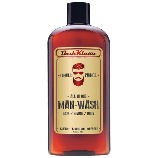 LUMBER PRINCE Men’s 3-in-1 Shampoo, Conditioner & Body Wash – All-in-One Hair, Beard & Body Cleanser – Fresh, Masculine Scent, 16 fl oz