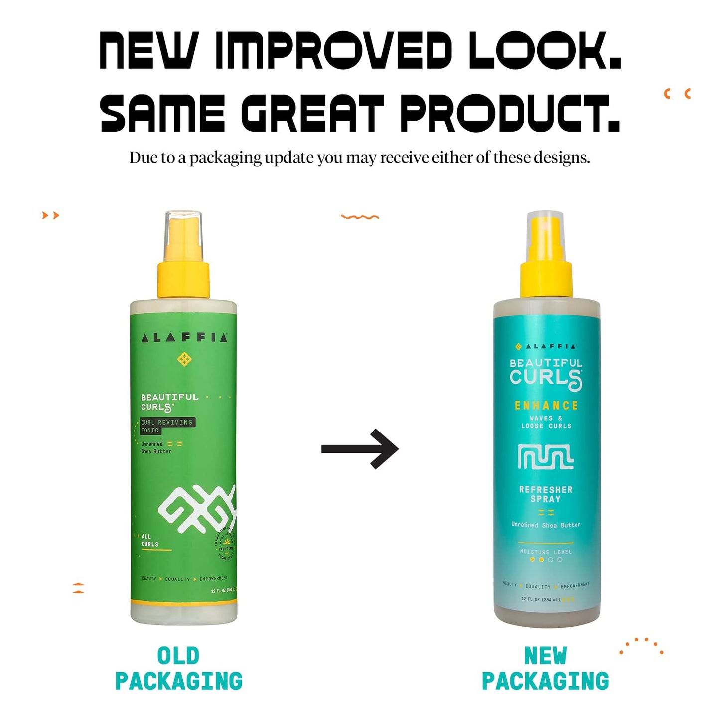 Alaffia Beautiful Curls Curl Enhance Refresher Spray | For Wavy to Curly Hair | Shea Butter, Calendula & Aloe | Sulfate-Free, 12 Fl Oz