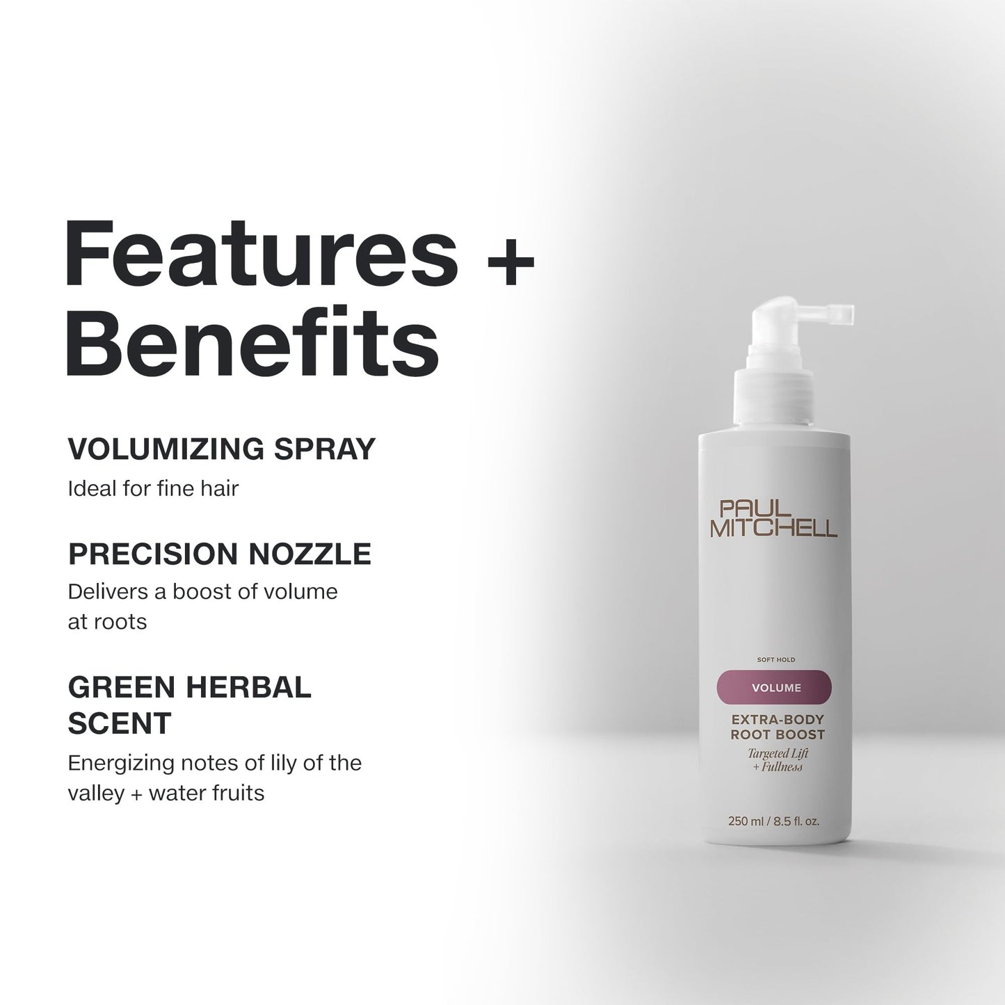 Paul Mitchell Extra-Body Root Boost Volumizing Spray, Targeted Lift, Adds Fullness, For Fine Hair, 2.5oz
