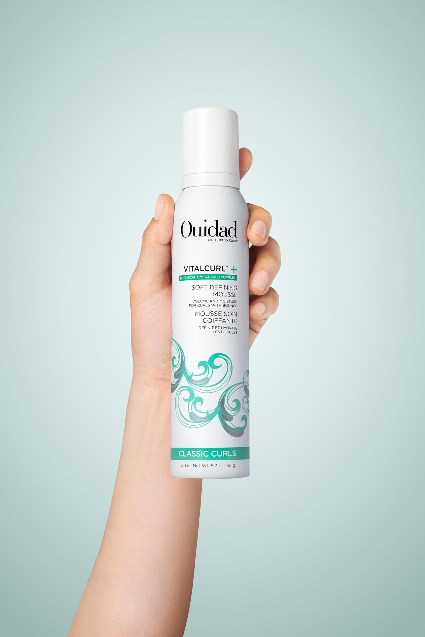 Ouidad VitalCurl+ Curl Defining Mousse, Lightweight Hair Foam, Styler for Soft, Touchable Hold, Adds Shine, Bounce & Volume, For Spiral Curls
