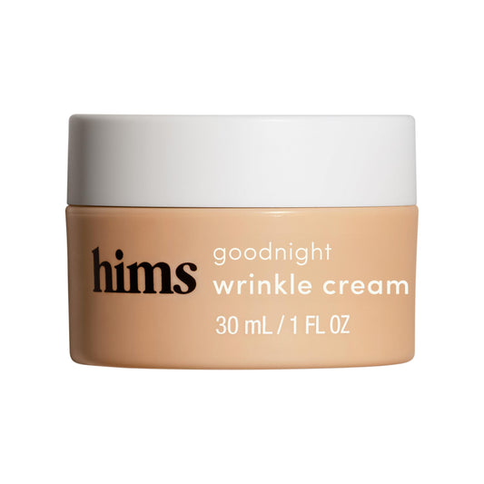 hims Goodnight Wrinkle Cream - Men's Hydrating Face Moisturizer with Hyaluronic Acid, Shea Butter & Caffeine, 1 fl oz