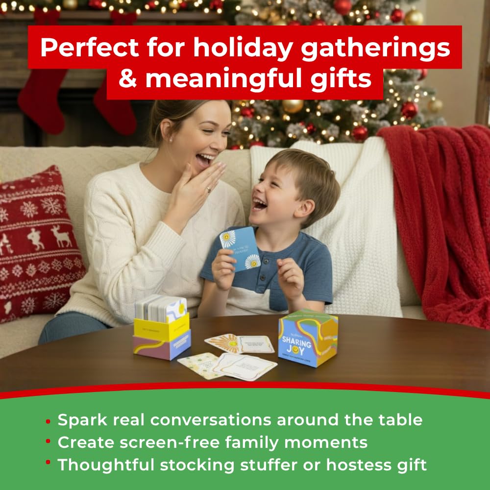 Big Life Journal Sharing Joy Family Cards - 150 Conversation Prompts to Connect, Spark Meaningful Talks, and Bring Families Closer Together