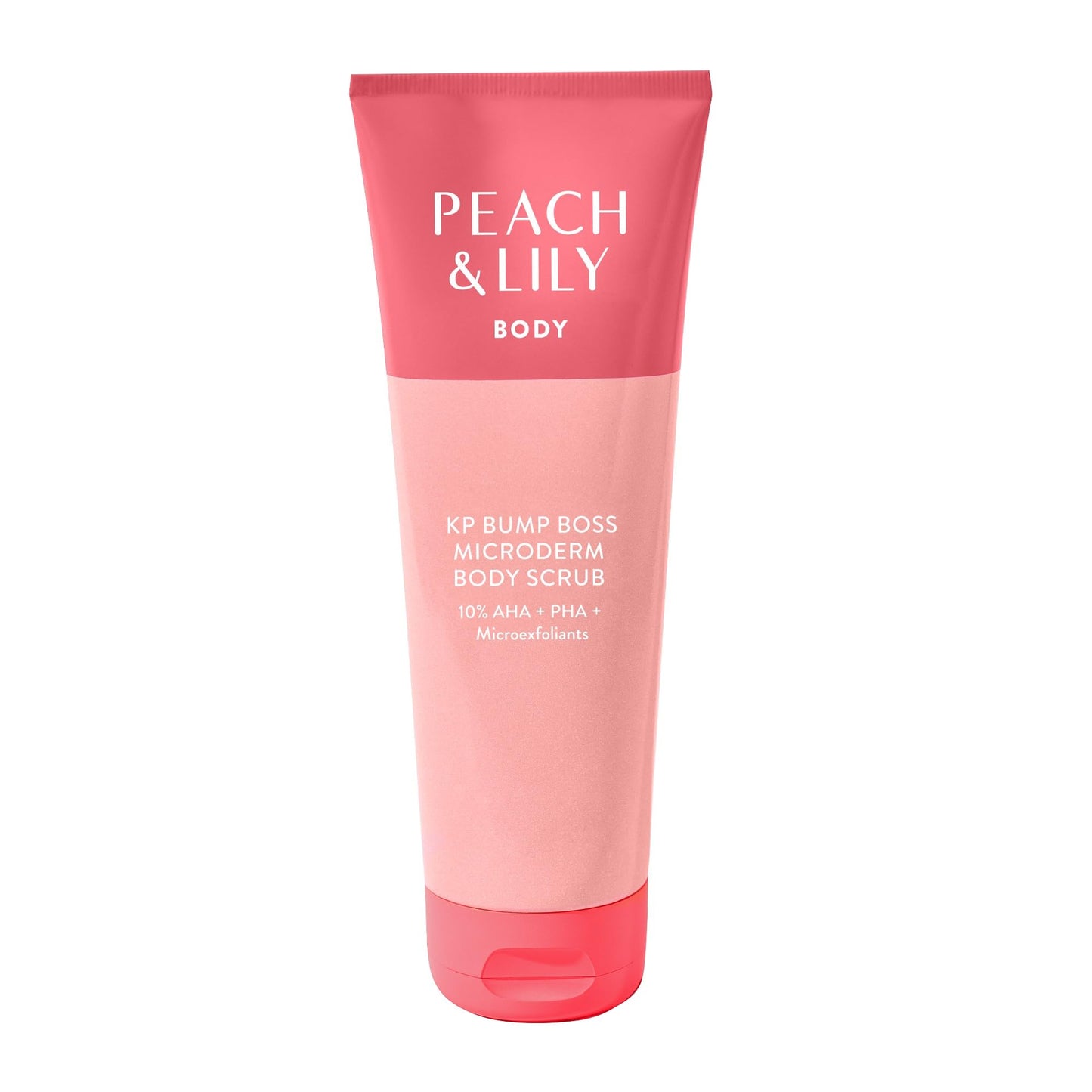 Peach & Lily KP Bump Boss Microderm Body Scrub, 10% AHA (Glycolic & Lactic Acid) | Smooth, Radiant Skin | Clean & Cruelty-Free 8.11oz