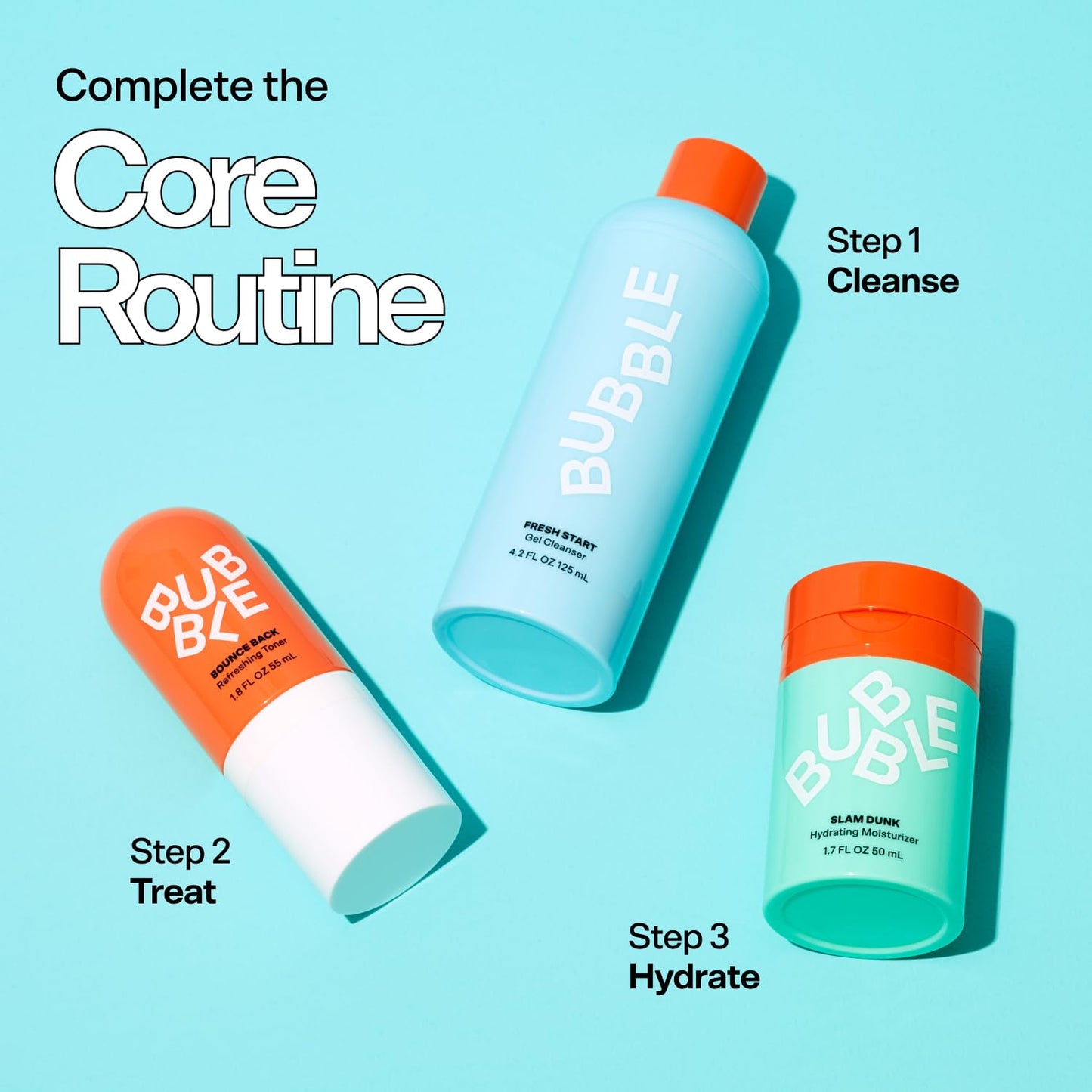 Bubble Skincare Fresh Start Gel Face Wash – Gentle PHA Exfoliator, Reduces Oil & Clogged Pores, Soothes Sensitive Skin, Vegan, 125ml