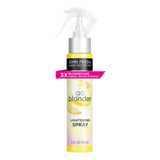 John Frieda Go Blonder Lightening Spray, Controlled Hair Lightener to Gradually Lighten Hair, with Citrus and Chamomile BlondMend Technology, 3.5 Oz