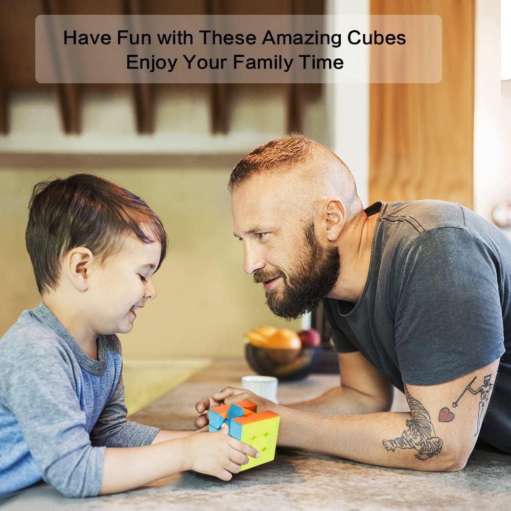 ROXENDA 3x3 Speed Cube, 3x3x3 QYTOYS Warrior S Speed Cube Stickerless Frosted Puzzle Magic Cube (Stickerless)