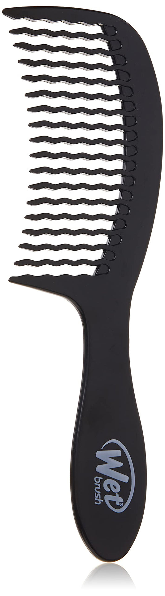 Wet Brush Detangling Comb, Black – Wide Tooth Comb with WaveTooth Design for Smooth, Pain-Free Detangling – Gentle on Scalp, Ideal for Conditioner & Masks