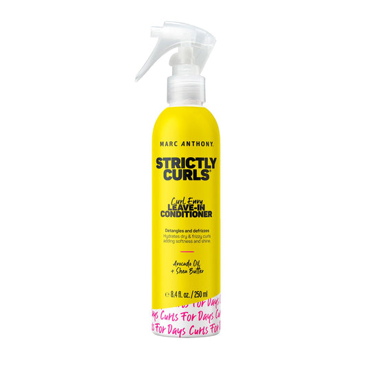 Marc Anthony Strictly Curls Leave-In Conditioner – Shea Butter, Vitamin E & Avocado Oil – Softens, Defines & Fights Frizz – Sulfate-Free for Curly & Wavy Hair