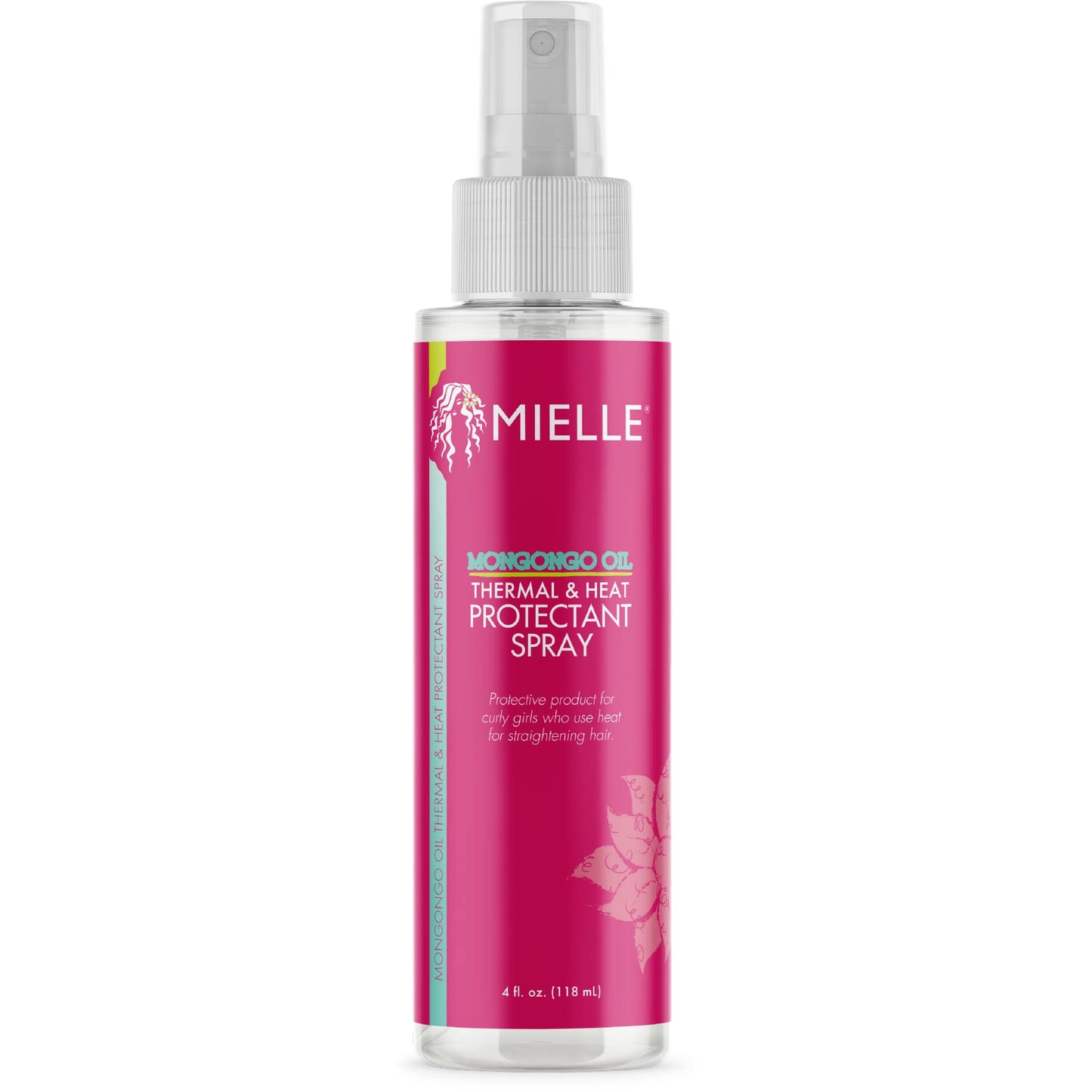 Mielle Mongongo Oil Thermal & Heat Protectant Spray – Intense Heat Defense for All Hair Types, Protects from Damage & Preserves Curl Pattern, 4 Fl Oz