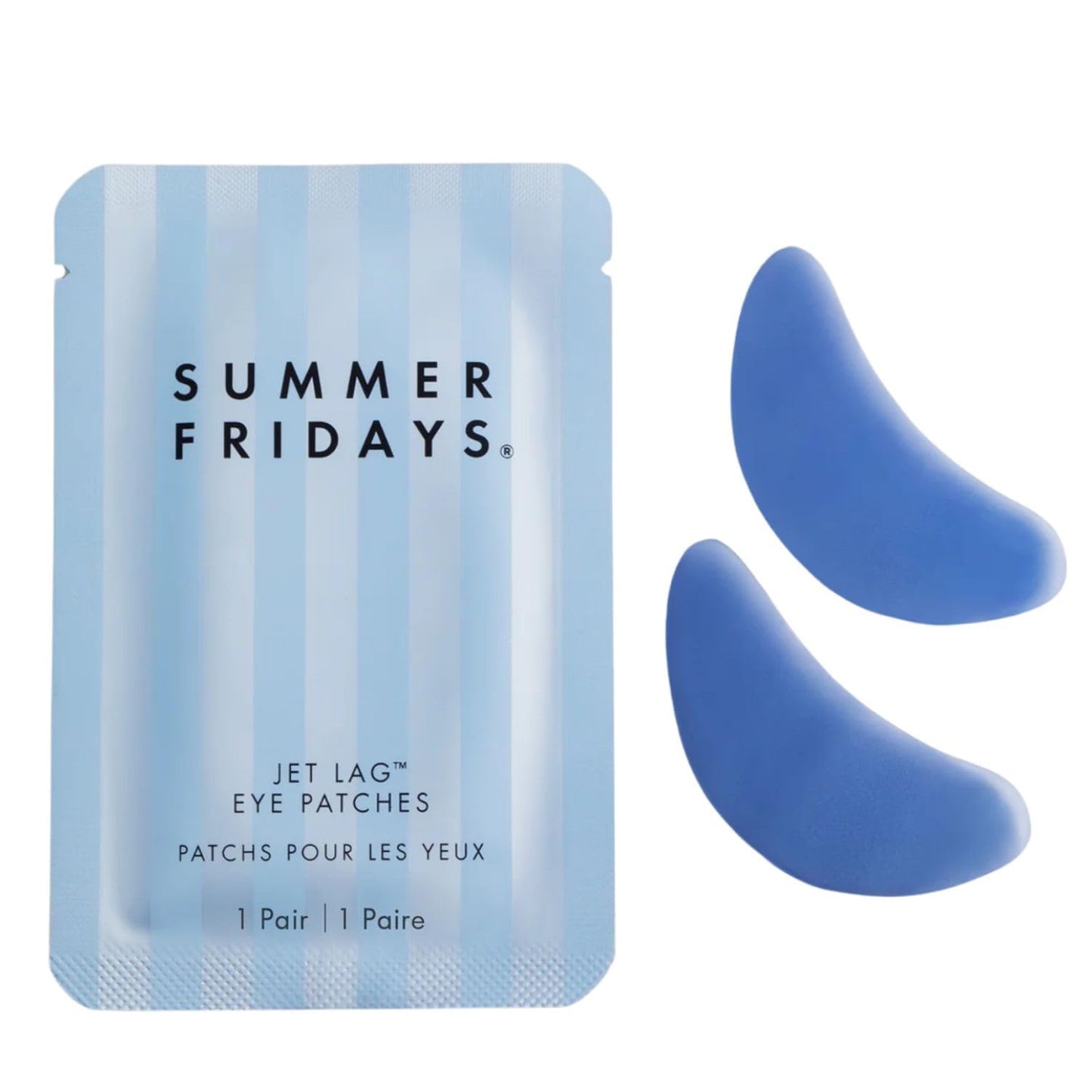 Summer Fridays Jet Lag Under Eye Patches, 6 Pairs – Hydrating & Depuffing Hydrogel Masks with Caffeine & Peptides for Bright Eyes
