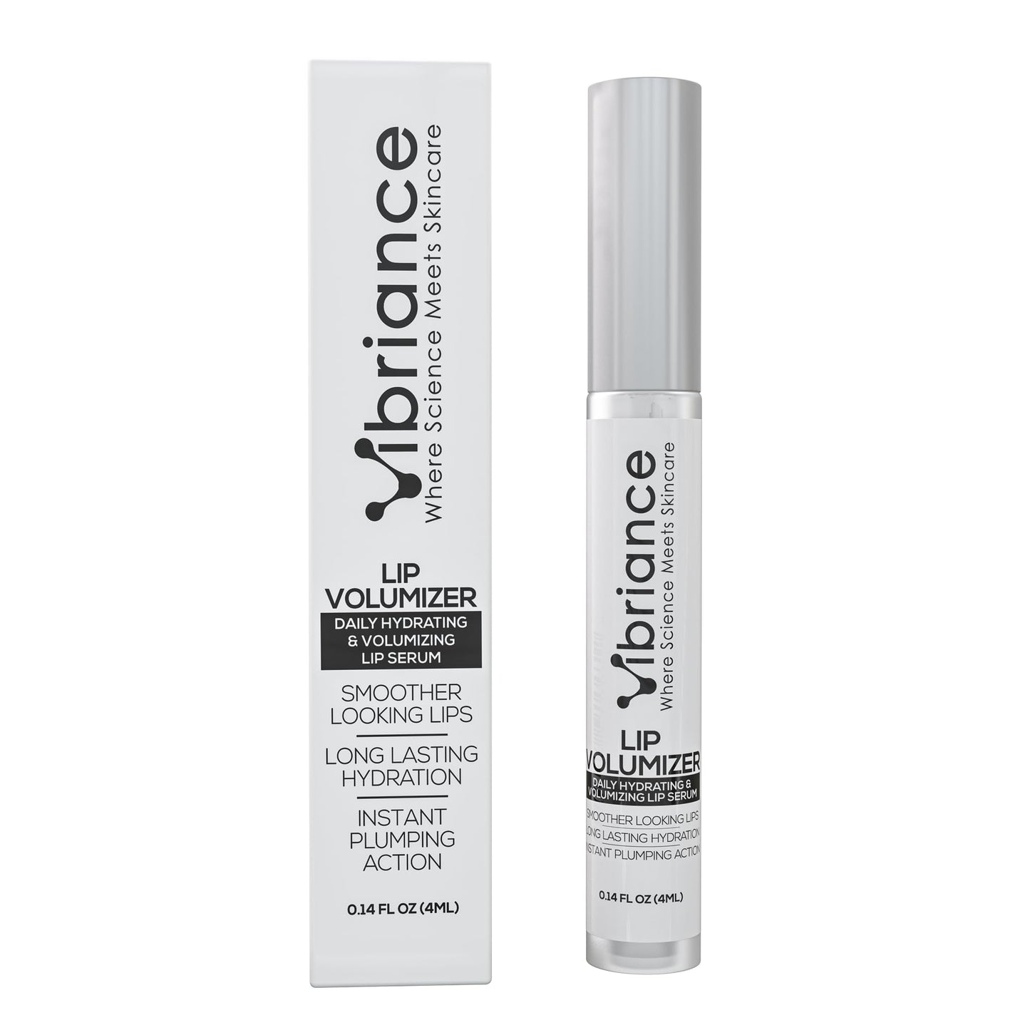 Vibriance Hydrating Lip Volumizer - Plumping Gloss with Hyaluronic Acid - Plumper Smooths Lines and Wrinkles, 0.14 fl oz